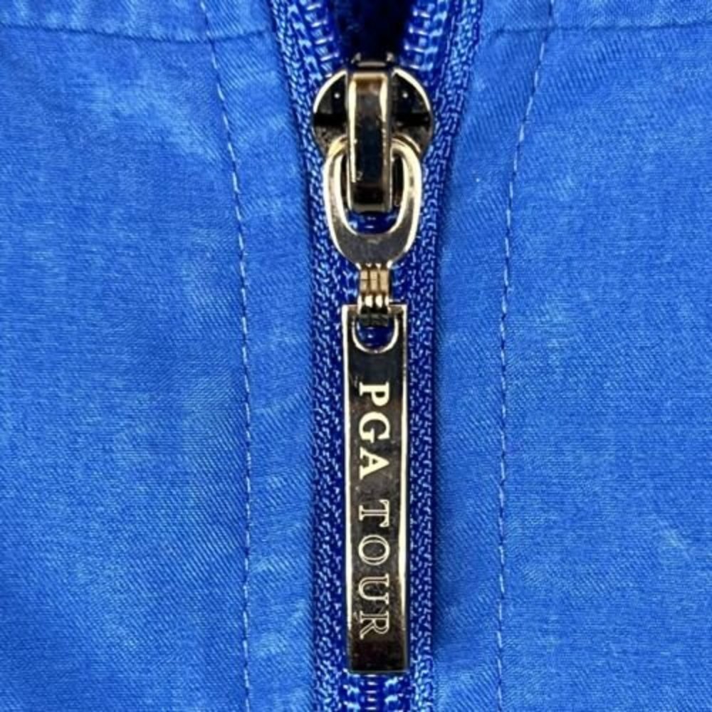Men’s PGA Tour Large Full Zip Blue Windbreaker lightweight Golf Mesh Jacket - Picture 4 of 12